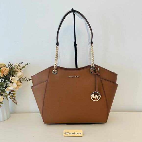 Michael Kors Purse & wallet jet set travel large chain tote shoulder bag luggage - Picture 2 of 12